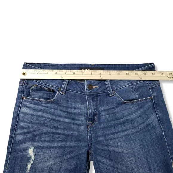 Sold Design Lab Women's Distressed Straight Leg Blue Jeans Women's Size 26 - Picture 10 of 12